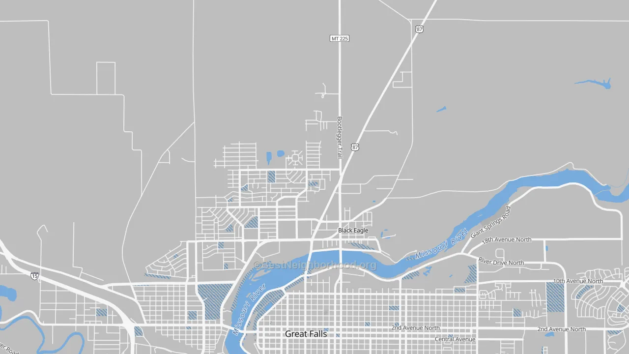 Transit Grade map of Black Eagle, MT