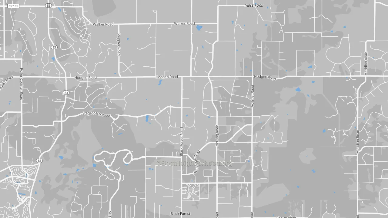 Transit Grade map of Black Forest, CO