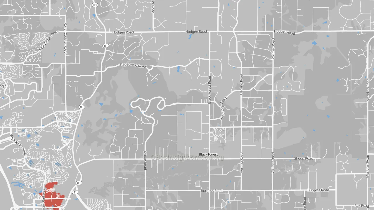 Transit Grade map of Black Forest, Colorado Springs, CO