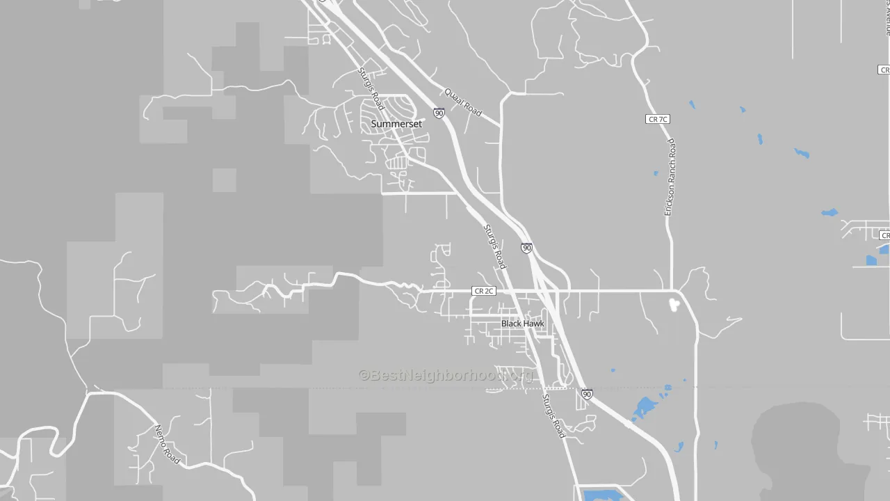 Transit Grade map of Black Hawk, SD