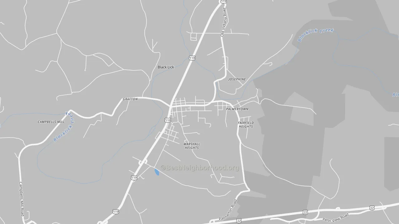 Transit Grade map of Black Lick, PA