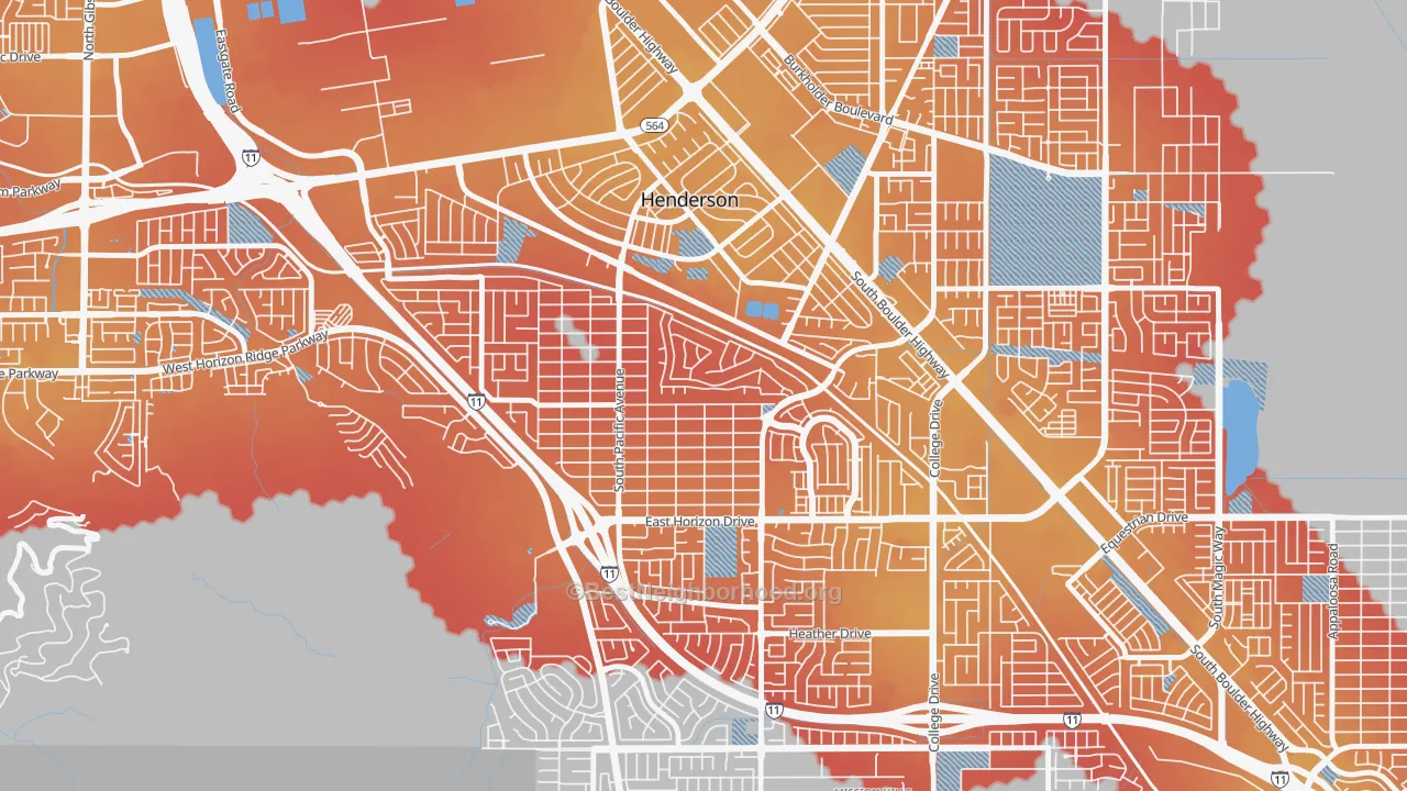 Transit Grade map of Black Mountain, Henderson, NV