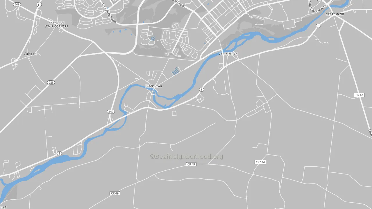 Transit Grade map of Black River, NY