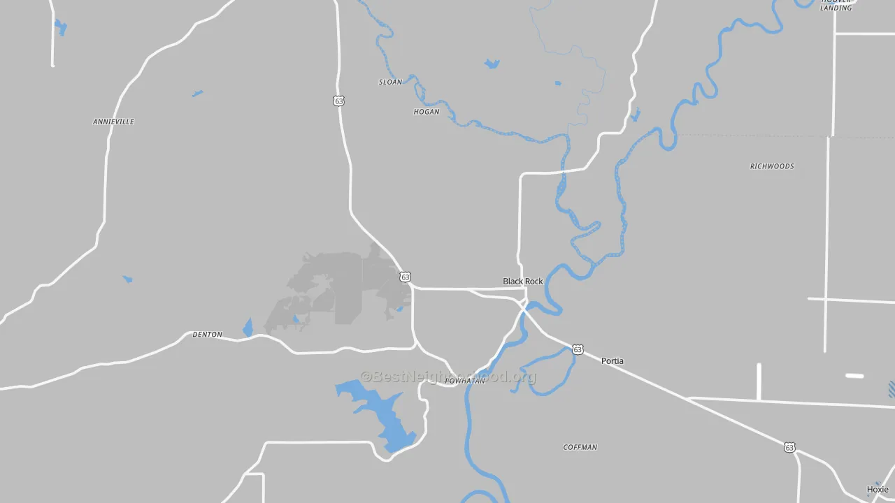 Transit Grade map of Black Rock, AR