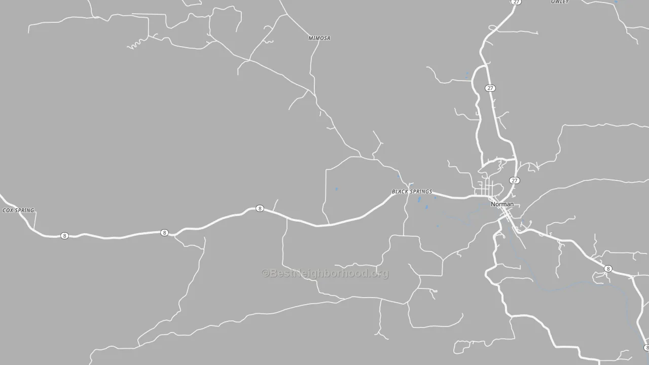 Transit Grade map of Black Springs, AR