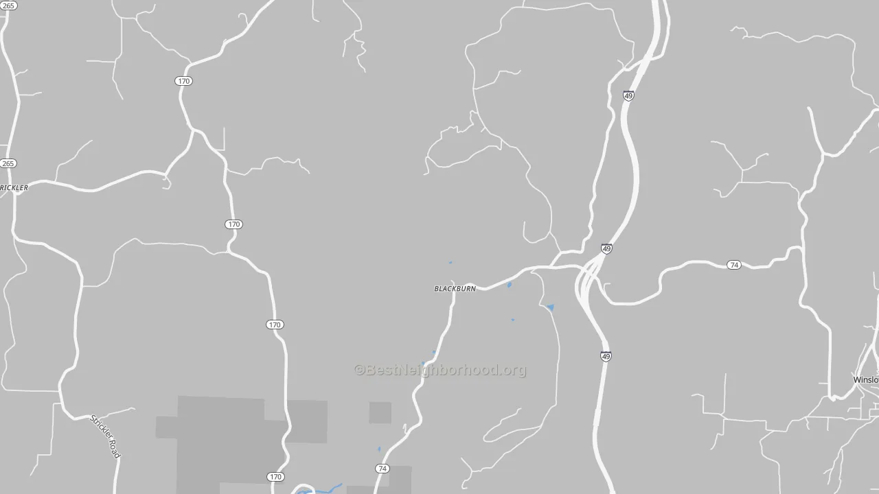 Transit Grade map of Blackburn, AR
