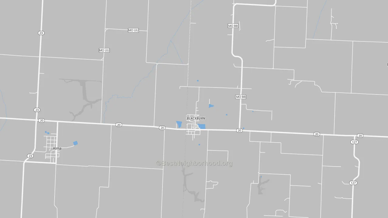 Transit Grade map of Blackburn, MO