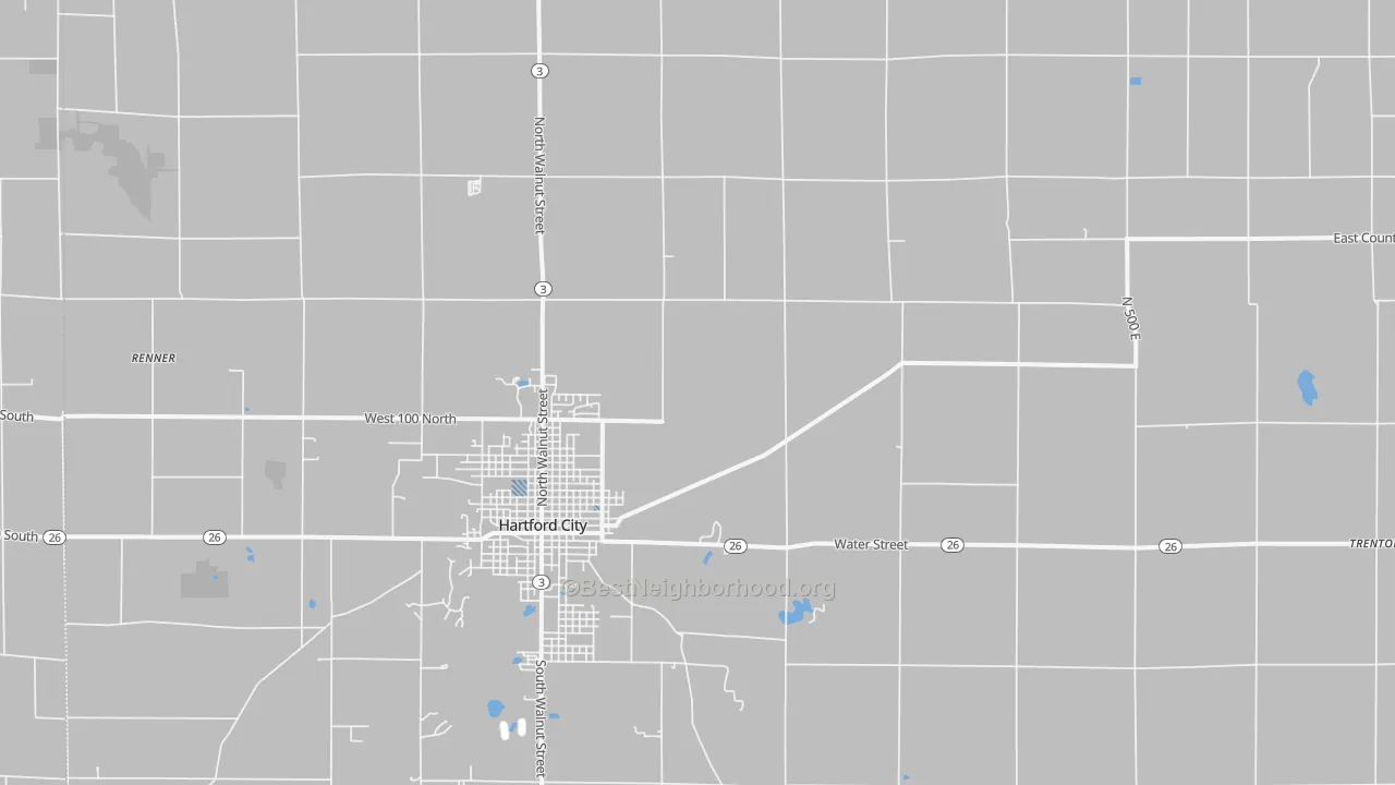 Transit Grade map of Blackford County, IN