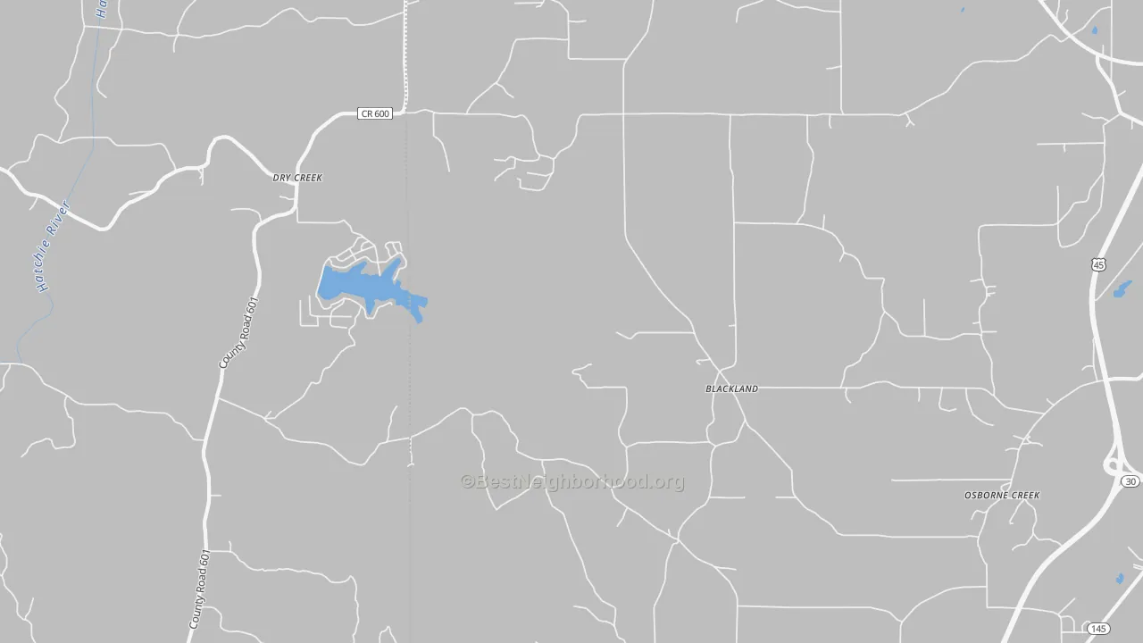 Transit Grade map of Blackland, MS