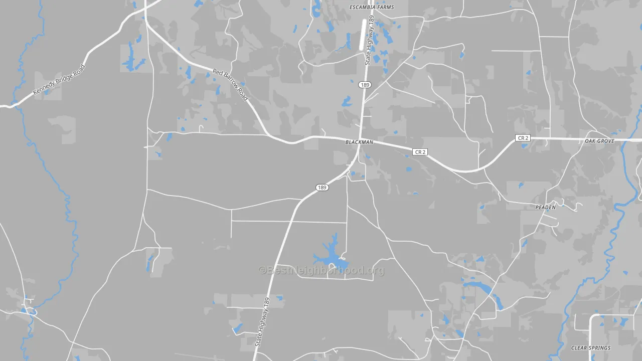 Transit Grade map of Blackman, FL