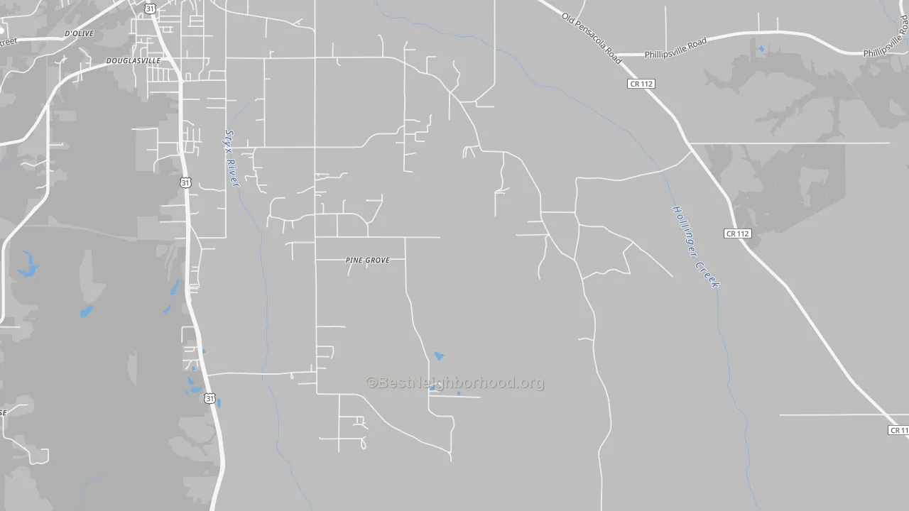 Transit Grade map of Blacksher, AL