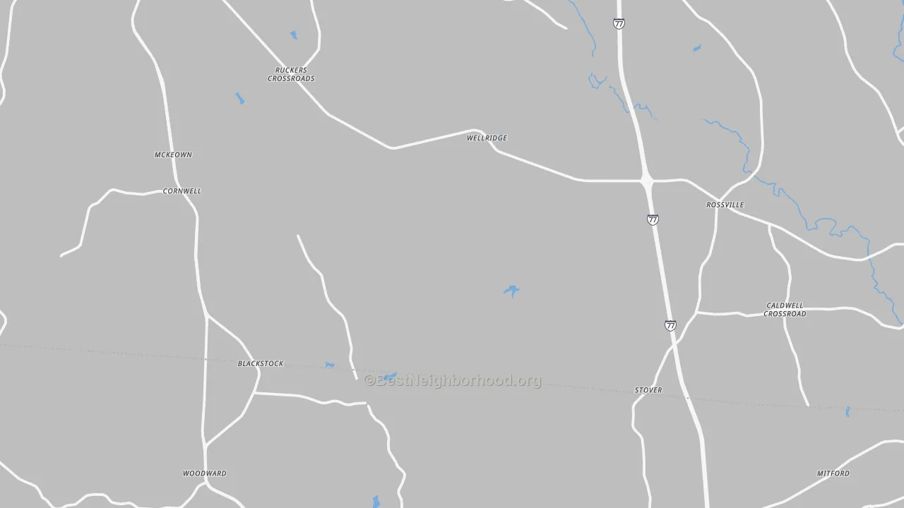 Transit Grade map of Blackstock, SC