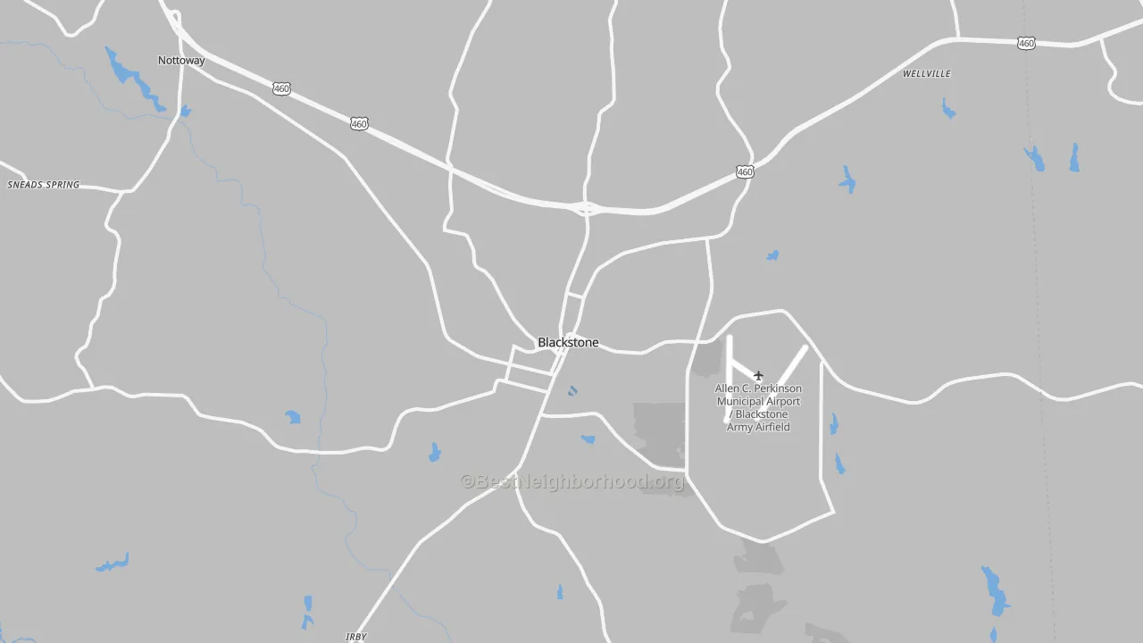 Transit Grade map of Blackstone, VA