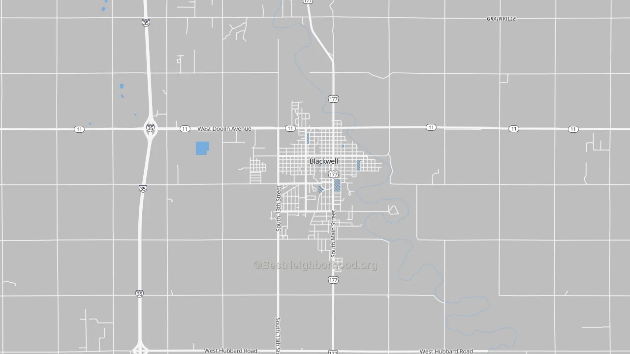 Transit Grade map of Blackwell, OK