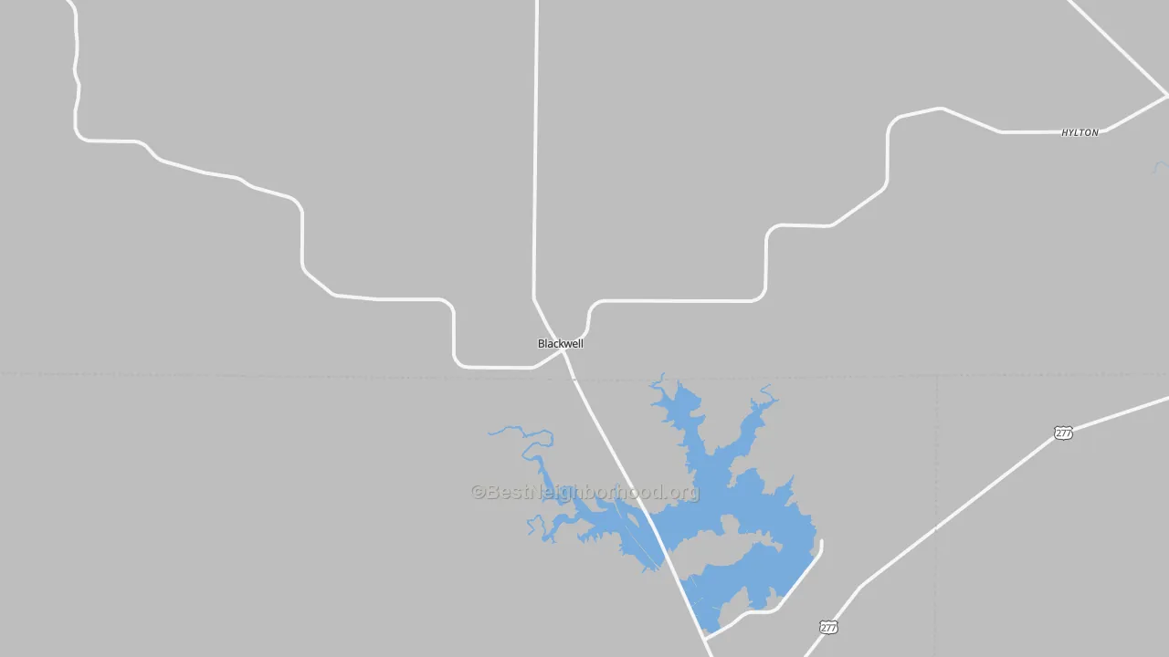 Transit Grade map of Blackwell, TX