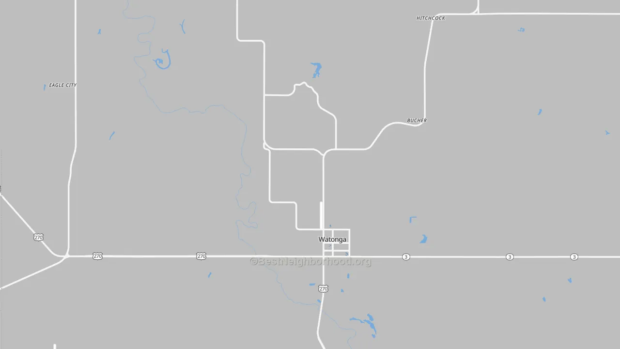 Transit Grade map of Blaine County, OK