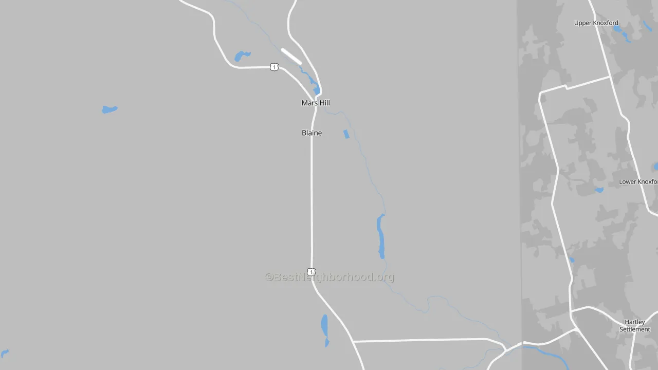 Transit Grade map of Blaine, ME