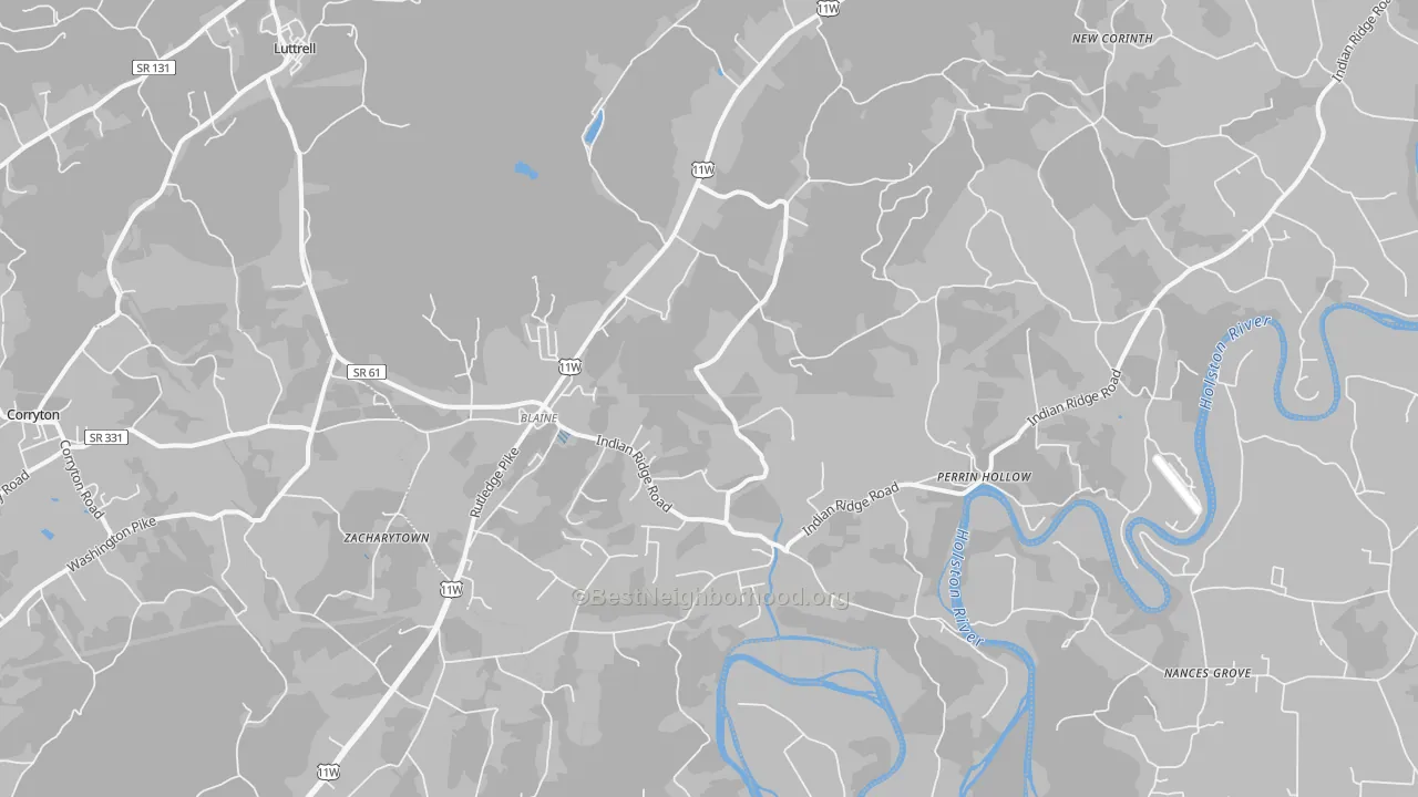 Transit Grade map of Blaine, TN