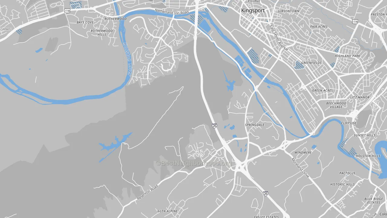 Transit Grade map of Blair Gap, TN