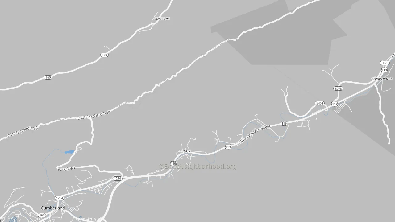 Transit Grade map of Blair, KY