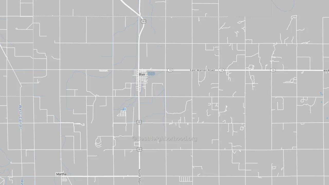 Transit Grade map of Blair, OK