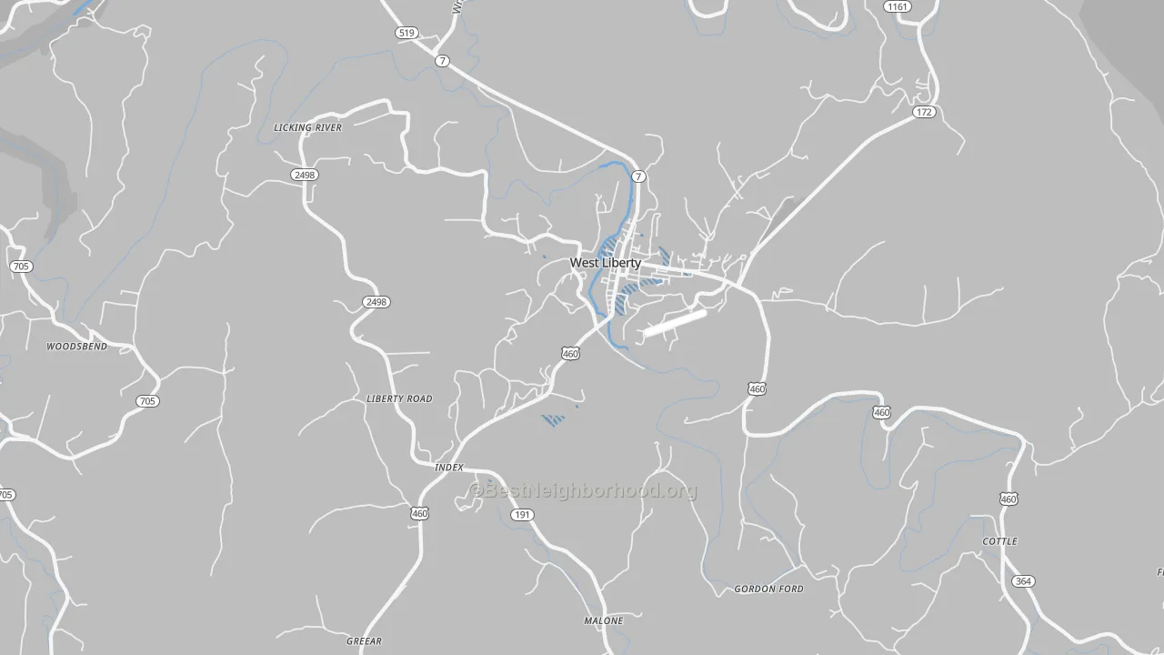 Transit Grade map of Blairs Mill, KY