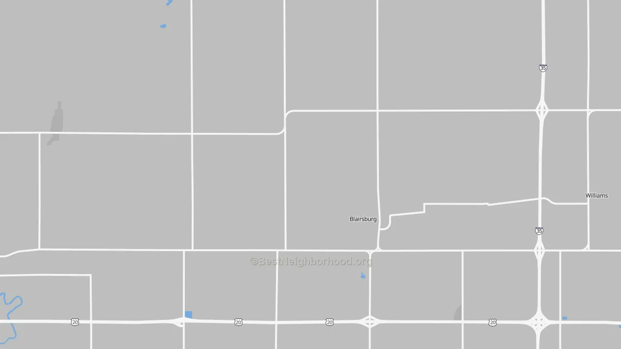 Transit Grade map of Blairsburg, IA