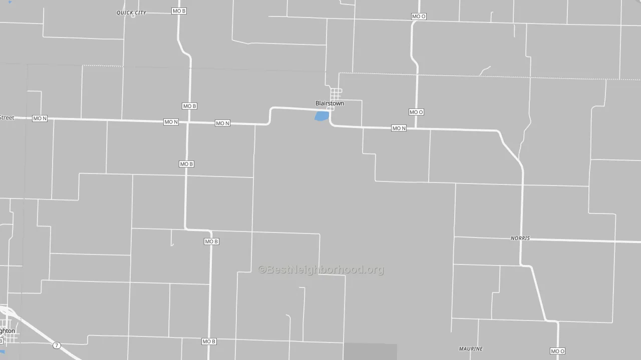 Transit Grade map of Blairstown, MO