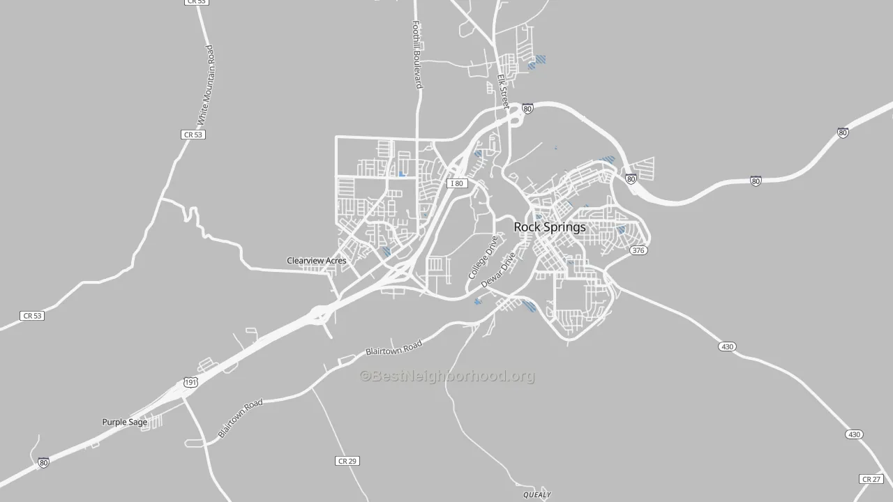 Transit Grade map of Blairtown, WY