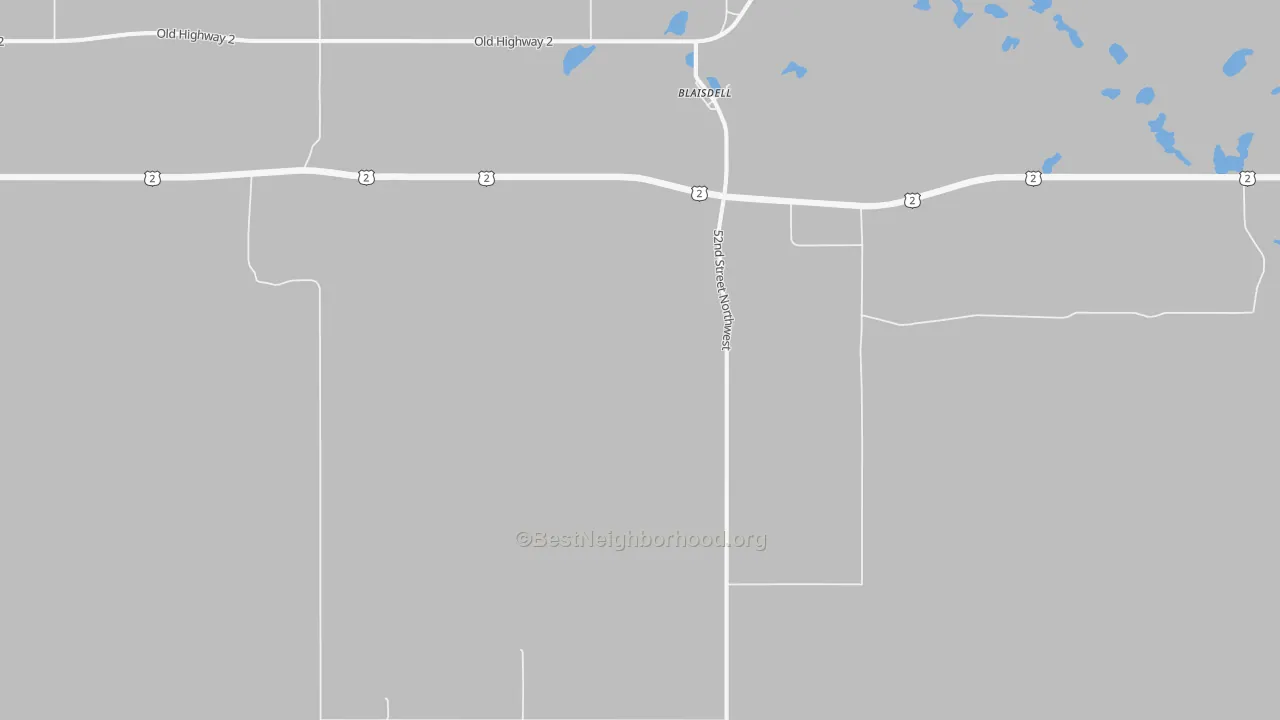 Transit Grade map of Blaisdell, ND
