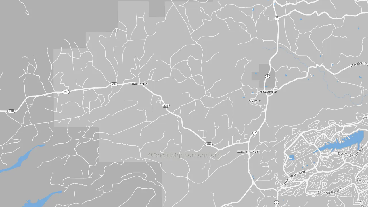 Transit Grade map of Blakely, AR
