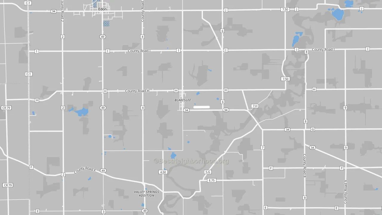 Transit Grade map of Blakeslee, OH