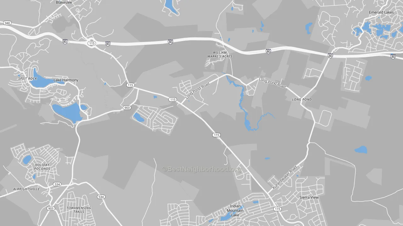Transit Grade map of Blakeslee, PA