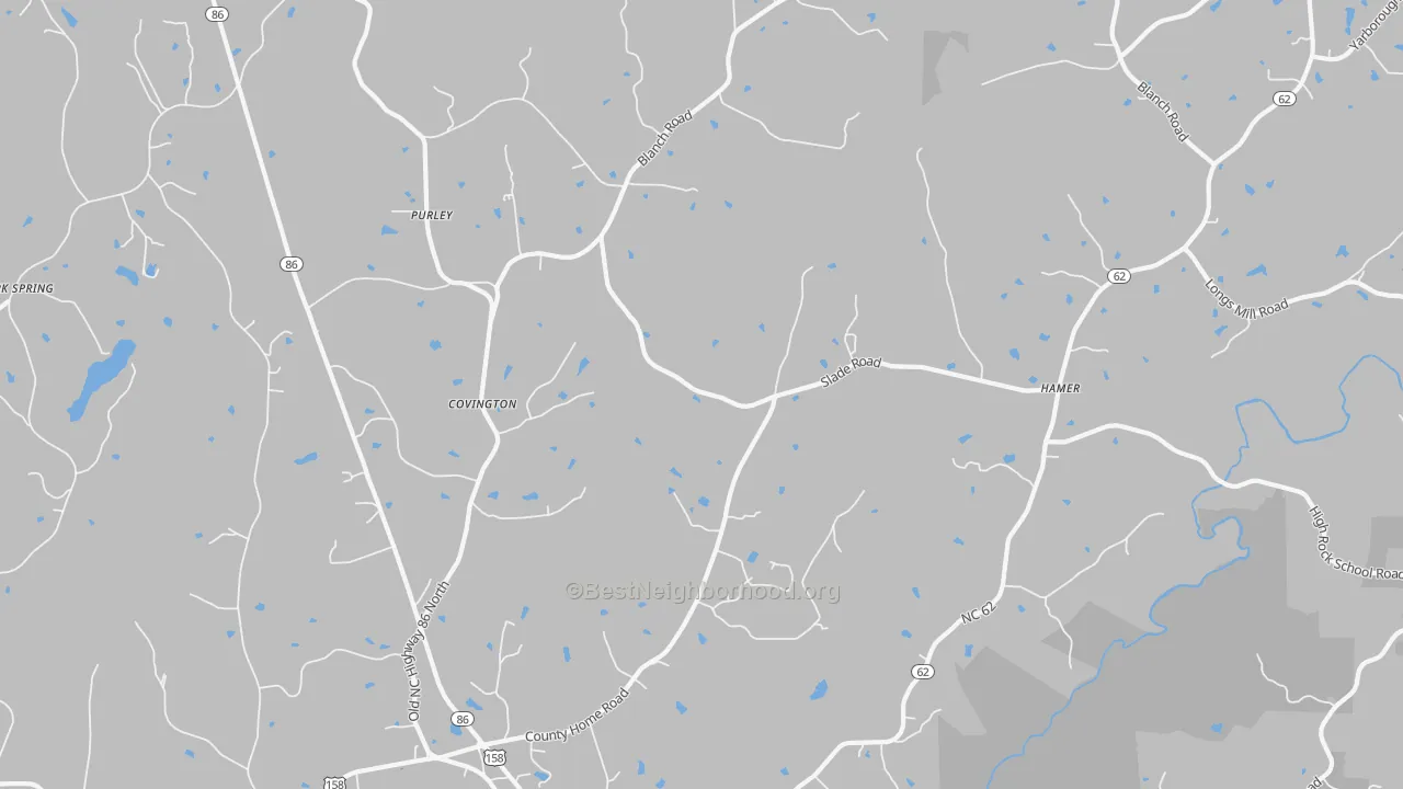 Transit Grade map of Blanch, NC