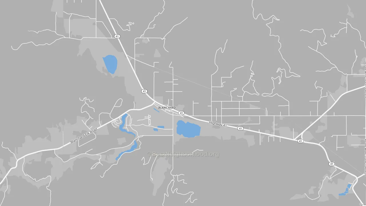 Transit Grade map of Blanchard, ID