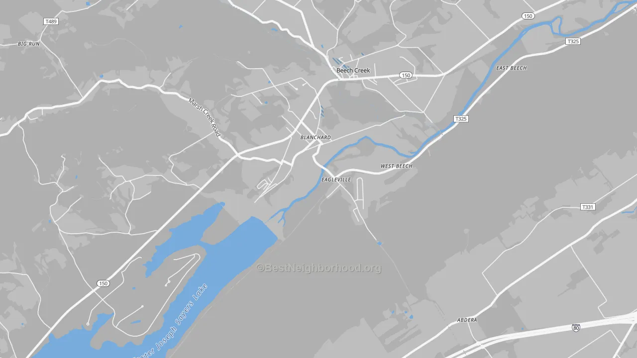 Transit Grade map of Blanchard, PA