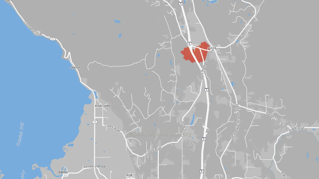 Transit Grade map of Blanchard, WA