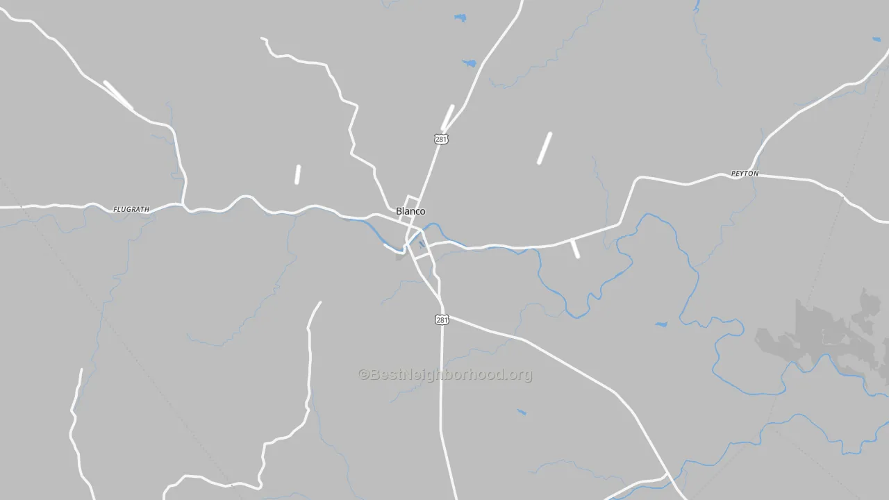 Transit Grade map of Blanco, TX
