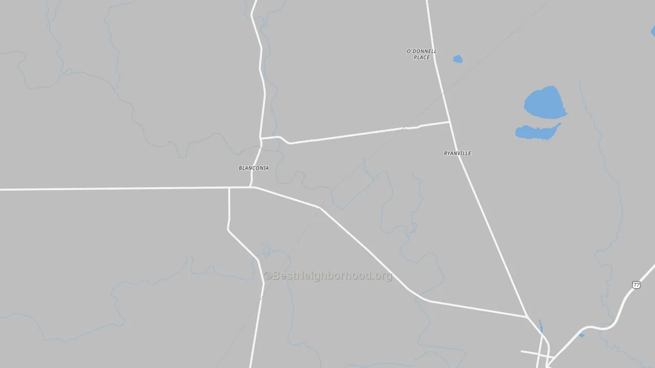 Transit Grade map of Blanconia, TX
