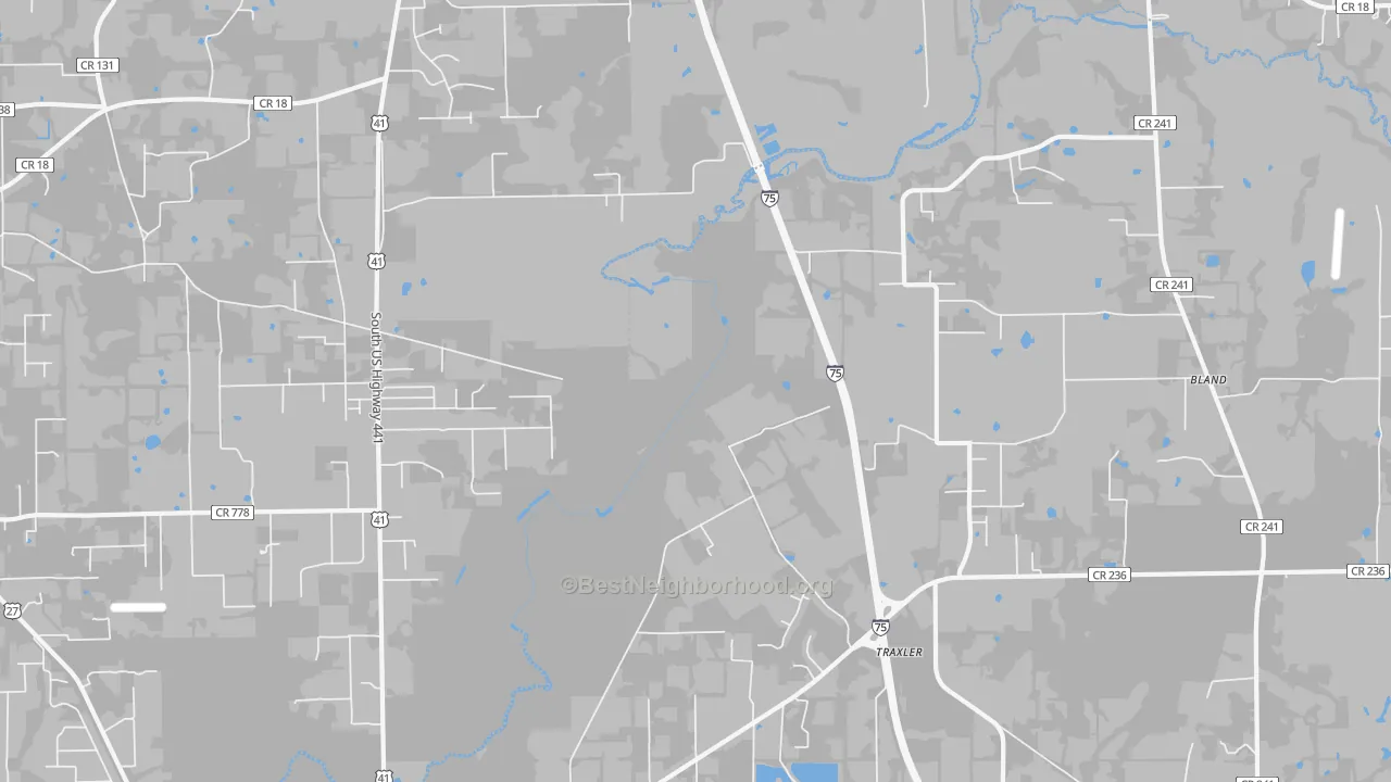 Transit Grade map of Bland, FL