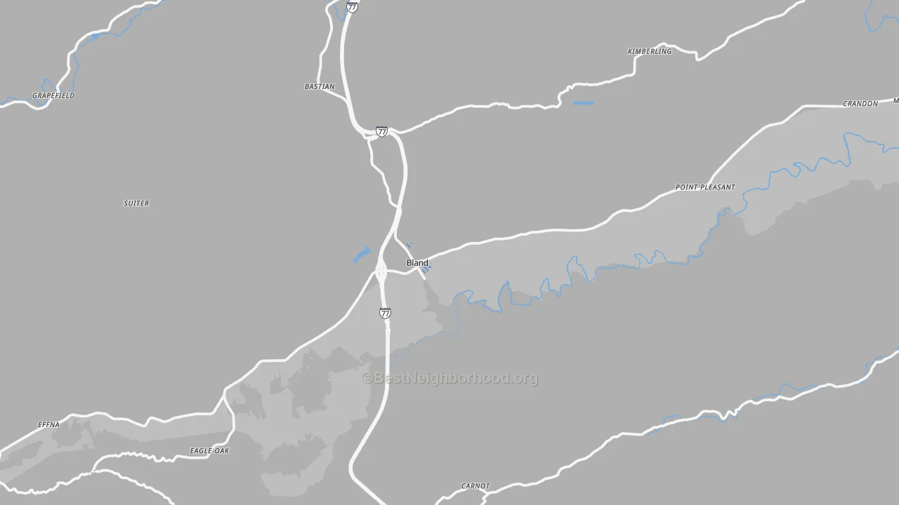 Transit Grade map of Bland, VA