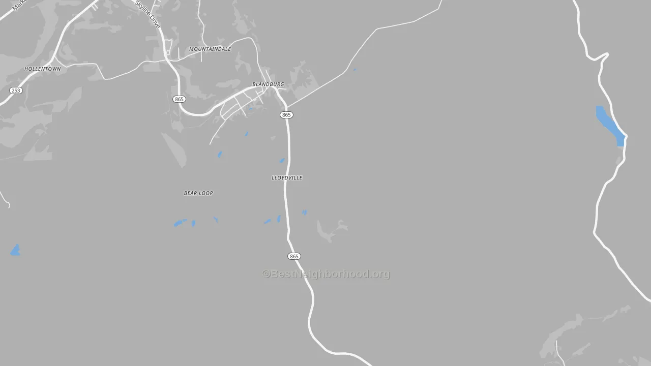 Transit Grade map of Blandburg, PA