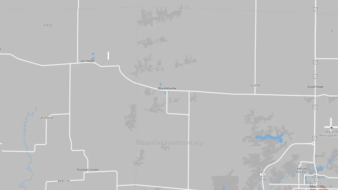 Transit Grade map of Blandinsville, IL