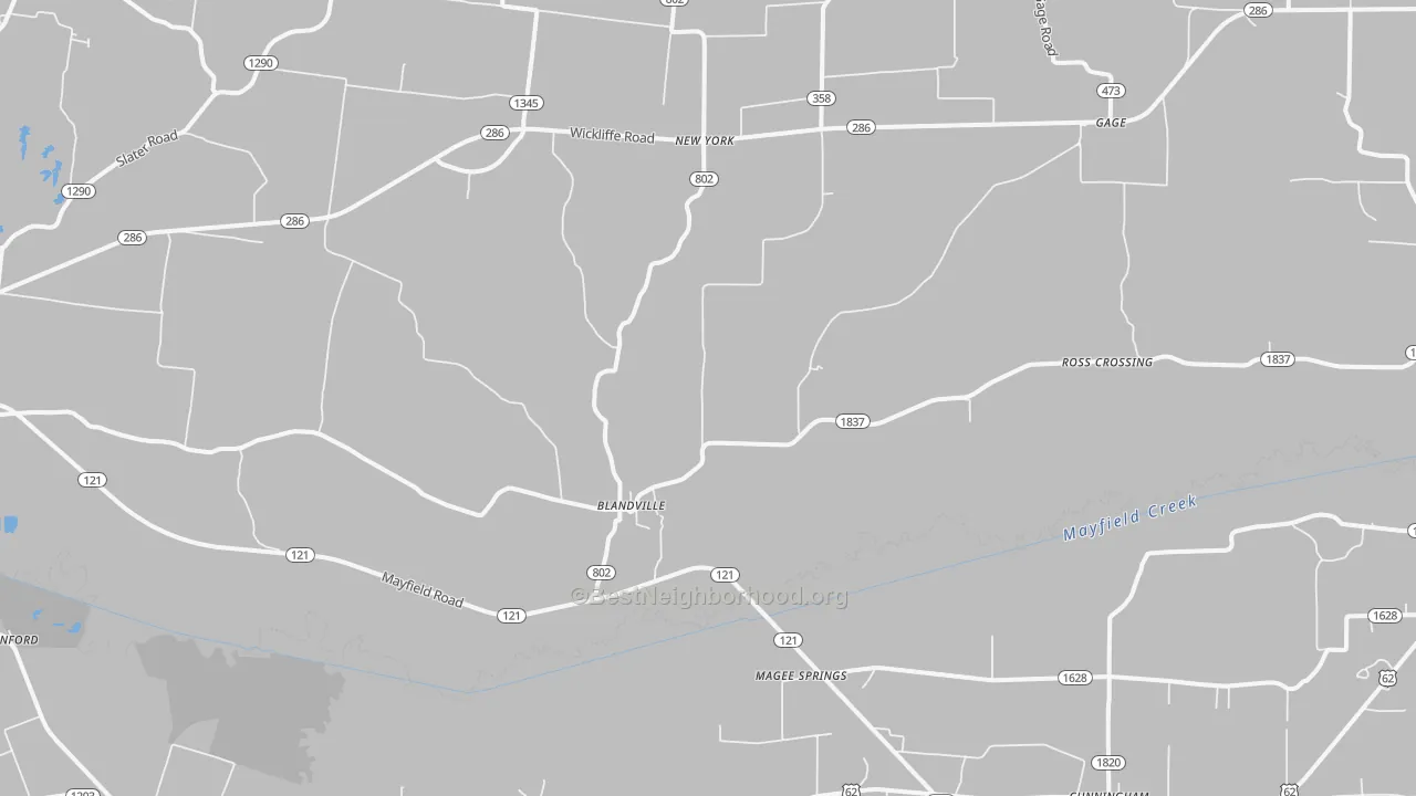 Transit Grade map of Blandville, KY