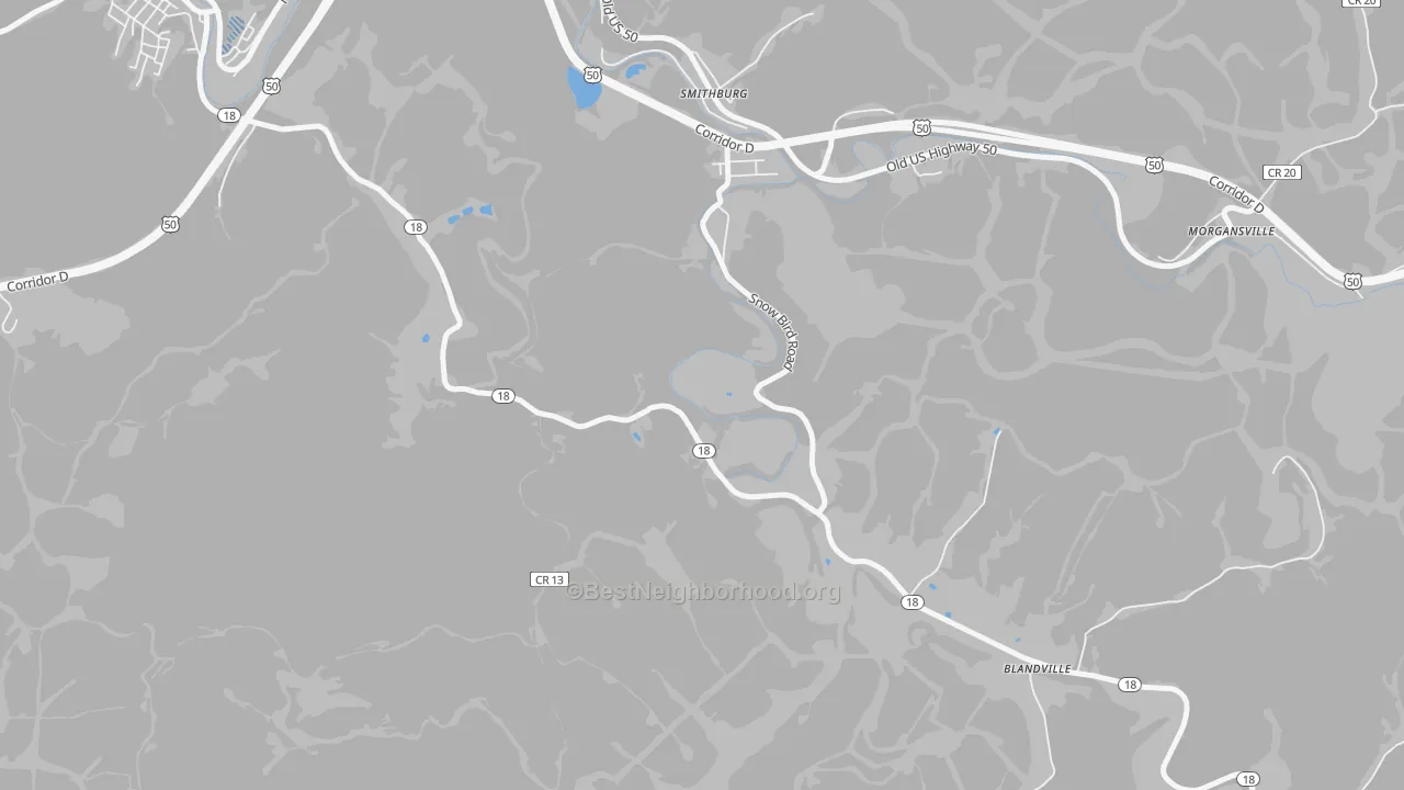 Transit Grade map of Blandville, WV