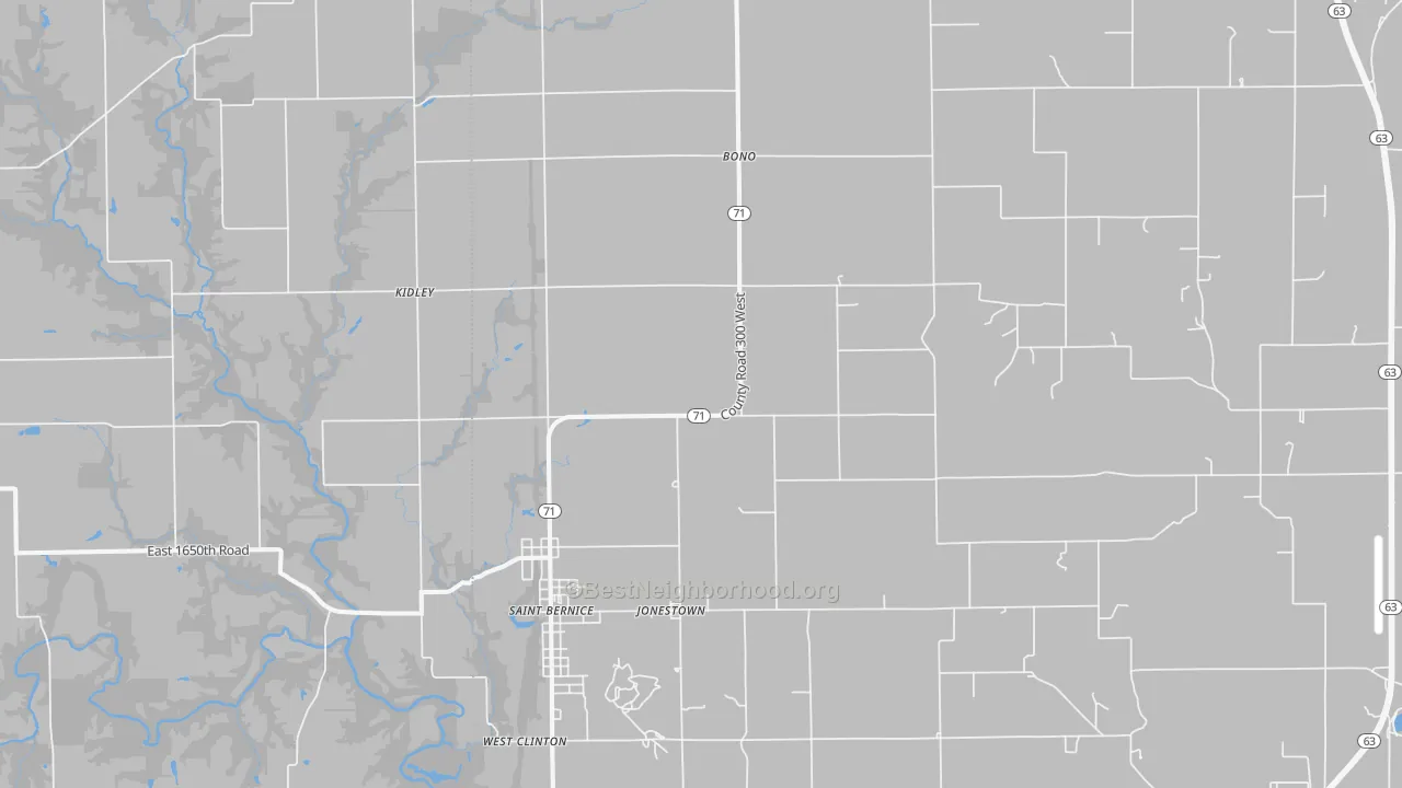 Transit Grade map of Blanford, IN