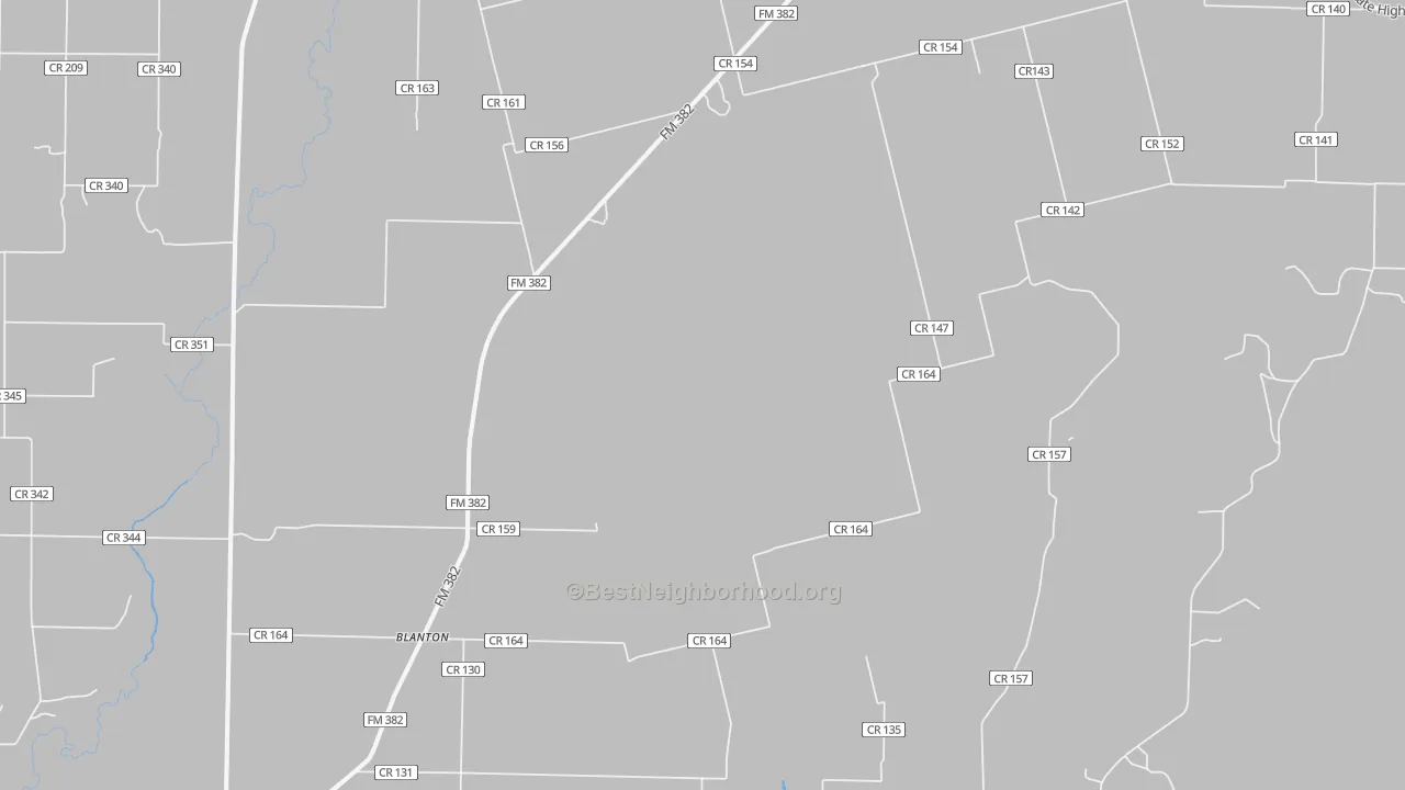Transit Grade map of Blanton, TX
