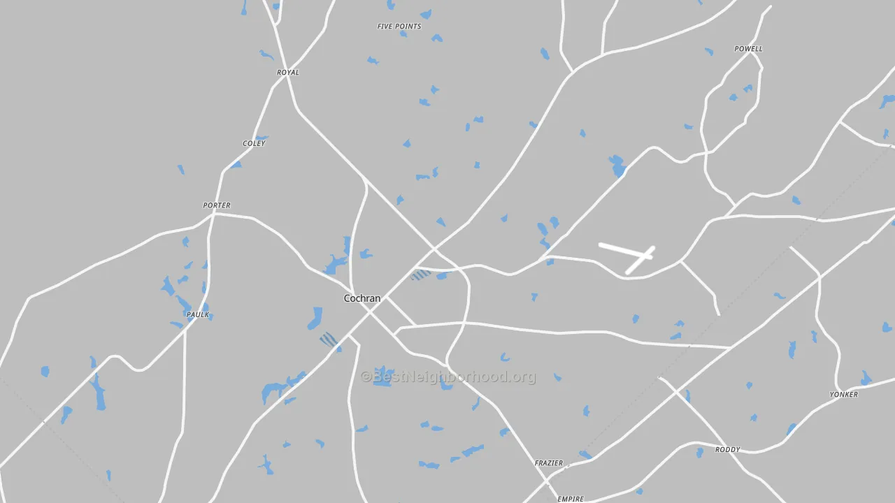 Transit Grade map of Bleckley County, GA
