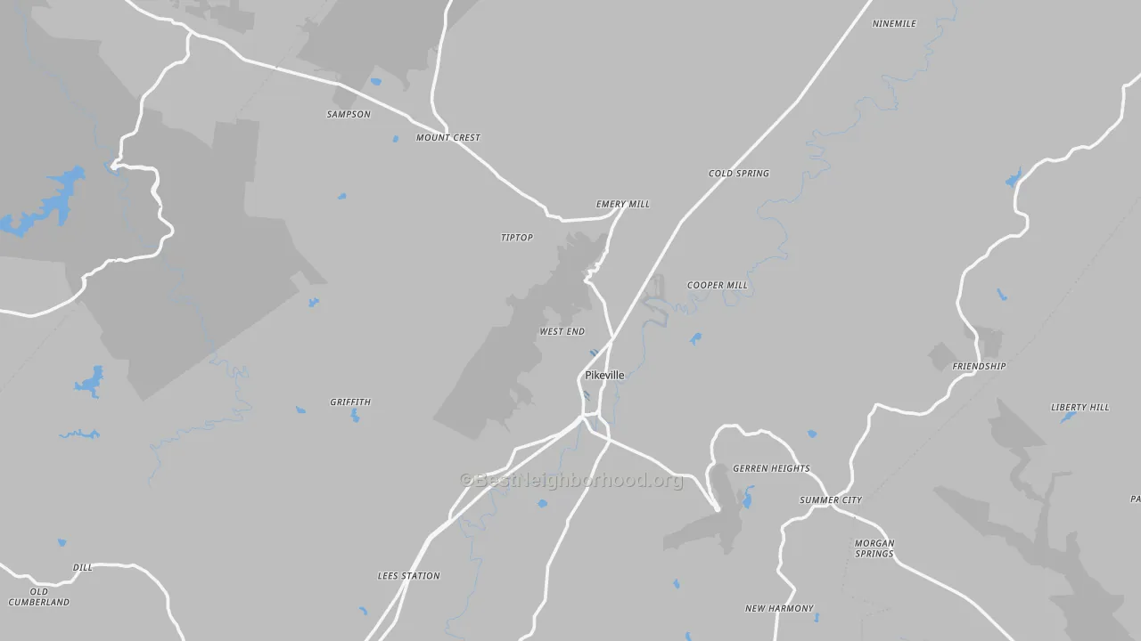 Transit Grade map of Bledsoe County, TN