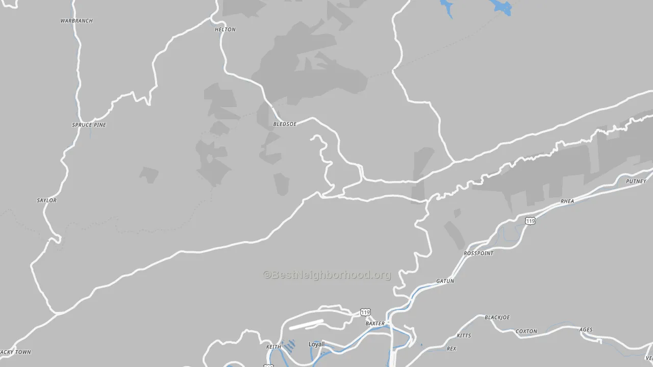Transit Grade map of Bledsoe, KY